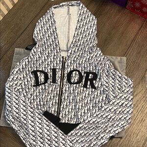 Dior Monogram Hoodie in Black and White